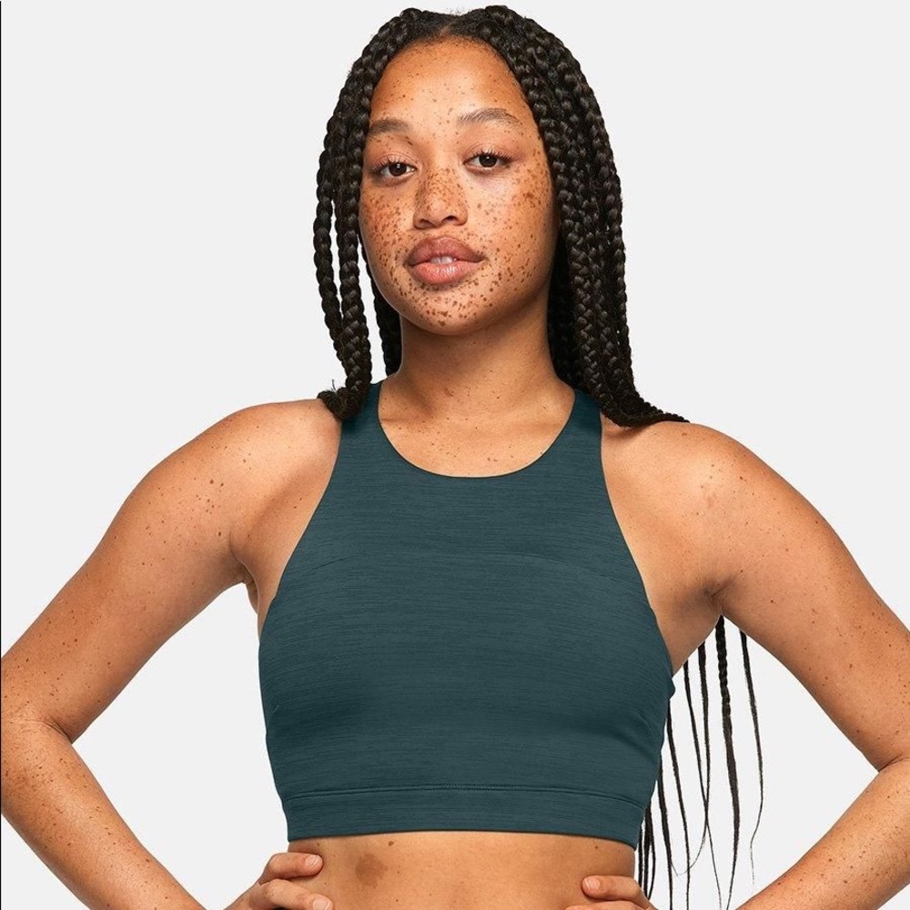 Outdoor Voices Move Free Crop Top in Evergreen